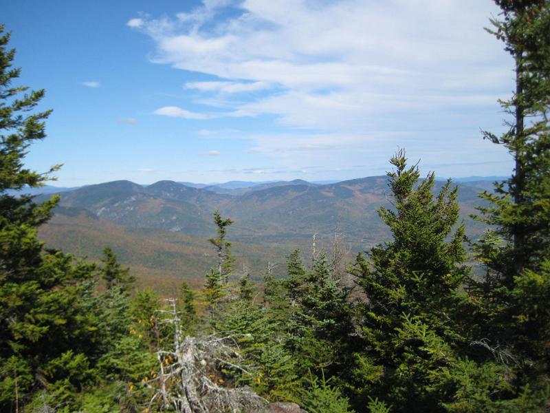 Eastman-d (14).JPG - Looking north through Evans Notch. Goose Eye mountain can be seen in the distance.
